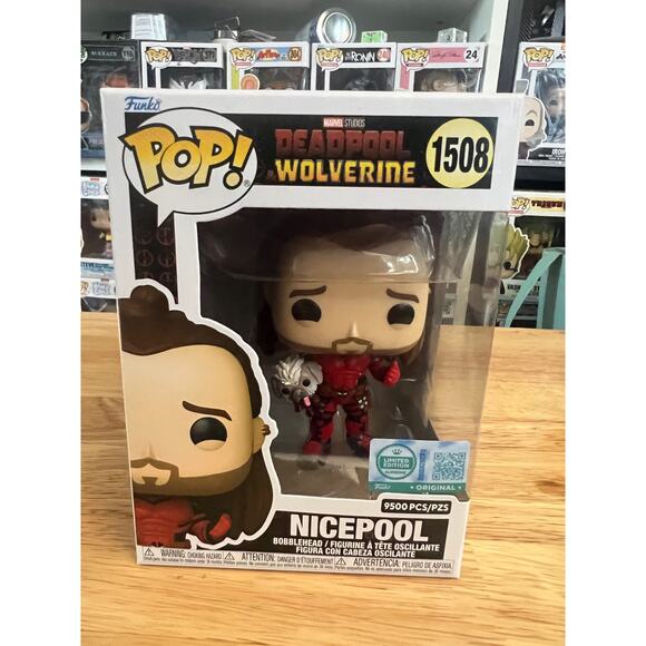 NEW IN HAND ONLY 9500 PIECES Nicepool Funko Pop #1508 Marvel Deadpool Disney LE - Picture 1 of 6